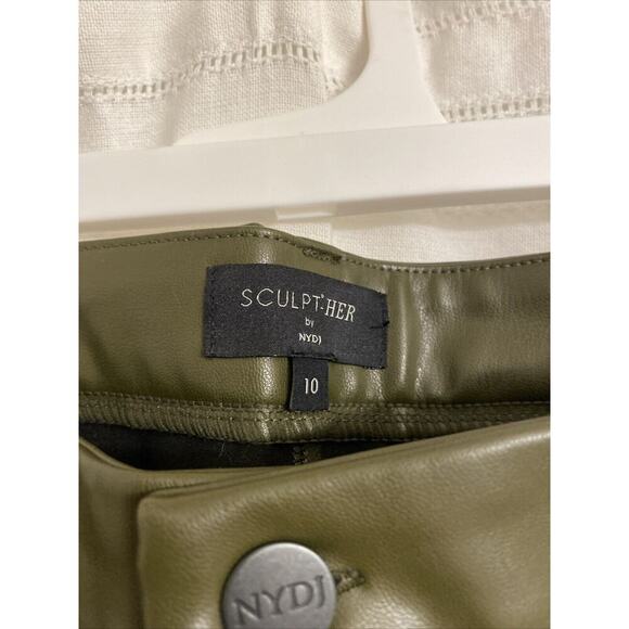 nydj sculpt her pants 10 Women Green Wide Leg Going Out - Picture 2 of 6